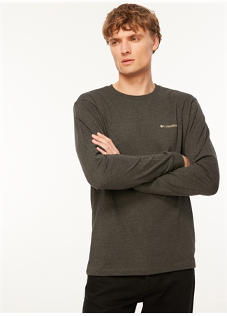 Columbia Antrasit Melanj Erkek O Yaka Sweatshirt CS0354012_CS0354