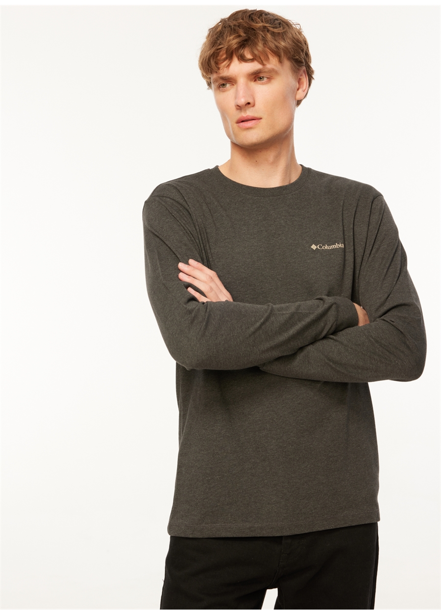 Columbia Antrasit Melanj Erkek O Yaka Sweatshirt CS0354012_CS0354_0