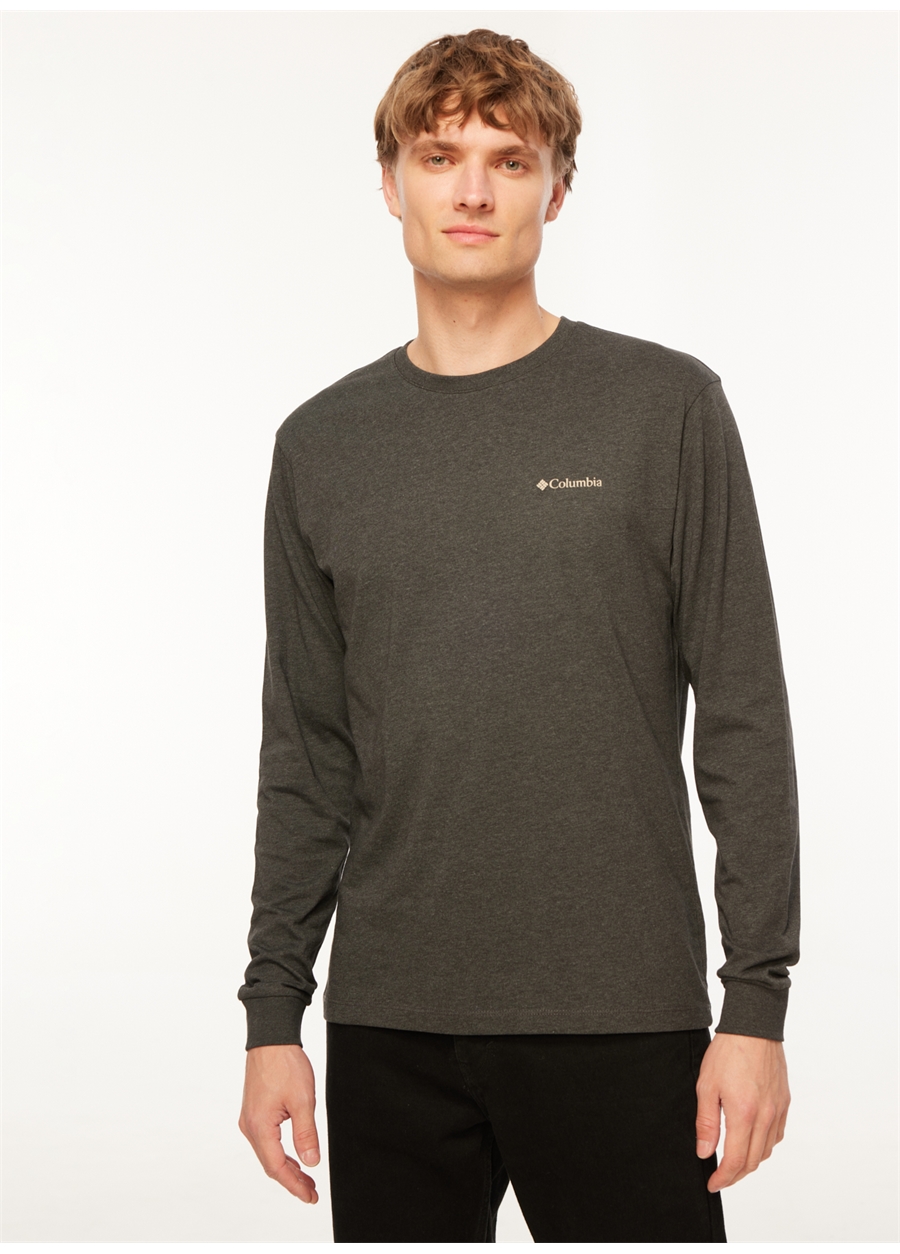 Columbia Antrasit Melanj Erkek O Yaka Sweatshirt CS0354012_CS0354_2