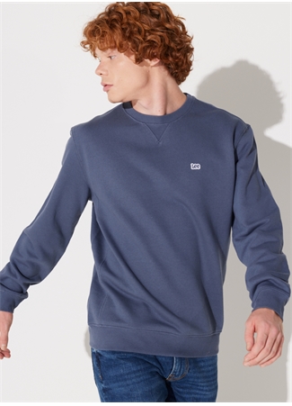 Lee Bisiklet Yaka İndigo Erkek Sweatshırt L81IRY315 Bisiklet Yaka Sweatshirt_1