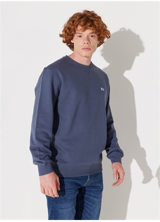 Lee Bisiklet Yaka İndigo Erkek Sweatshırt L81IRY315 Bisiklet Yaka Sweatshirt_2