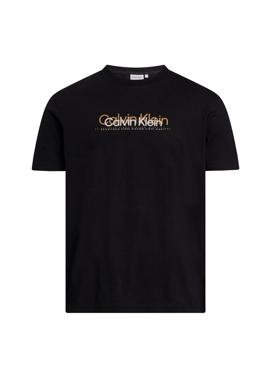 Calvin Klein Bisiklet Yaka Siyah Erkek T-Shirt K10K111838BEH