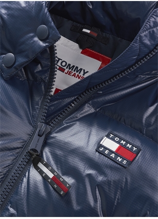 Tommy Jeans Lacivert Kadın Kapüşonlu Düz Mont DW0DW16572C87_5