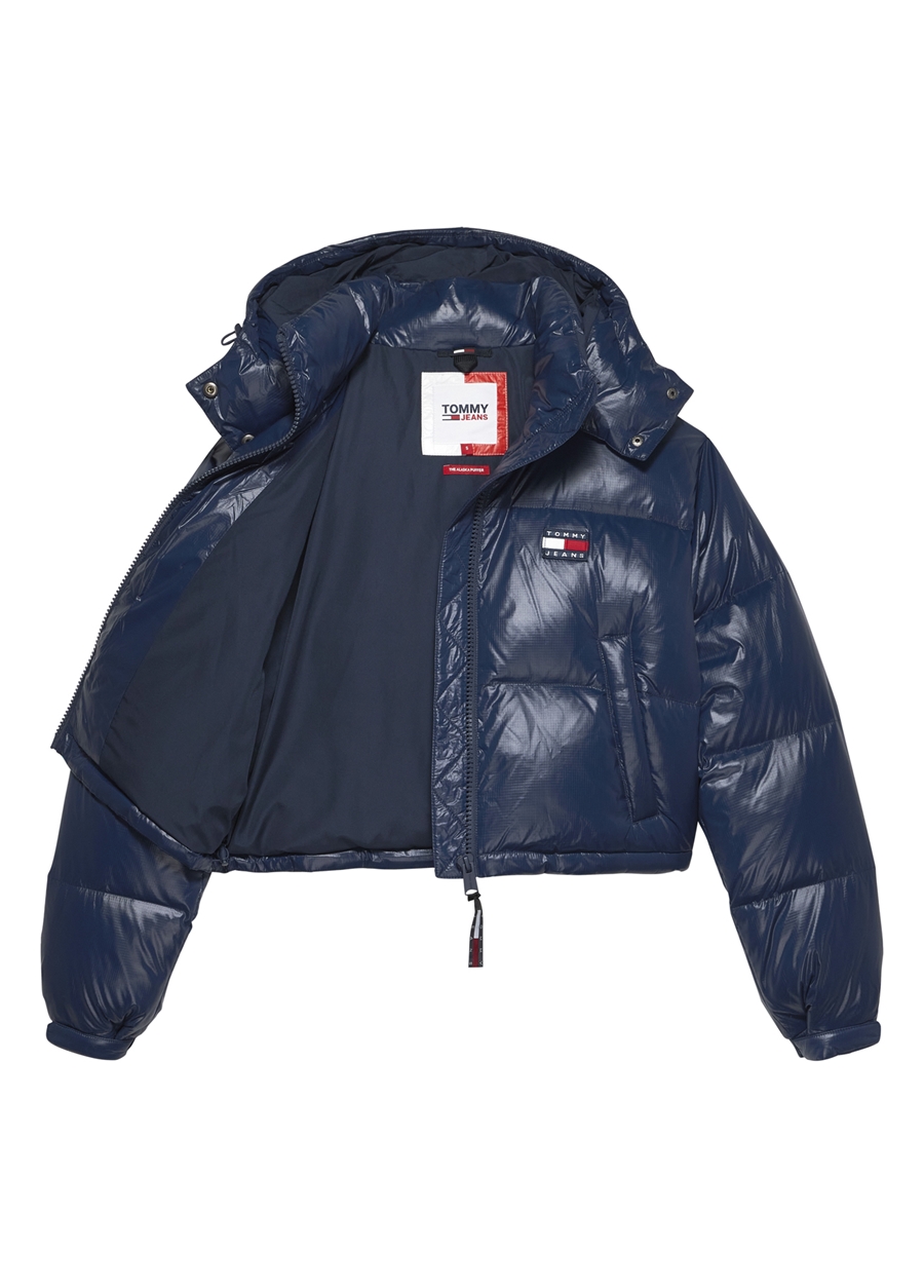 Tommy Jeans Lacivert Kadın Kapüşonlu Düz Mont DW0DW16572C87_8