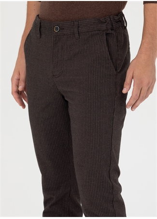 Pierre Cardin Normal Bel Normal Paça Slim Fit Kahve Erkek Pantolon NEVADA_5