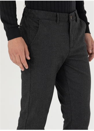 Pierre Cardin Normal Bel Normal Paça Slim Fit Antrasit Erkek Pantolon NEVADA_4