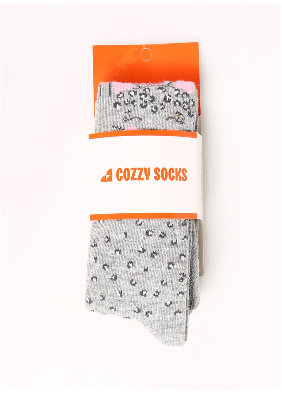 Cozzy Socks Kız Çocuk Külotlu Çorap Kedi Desen-Külotlu