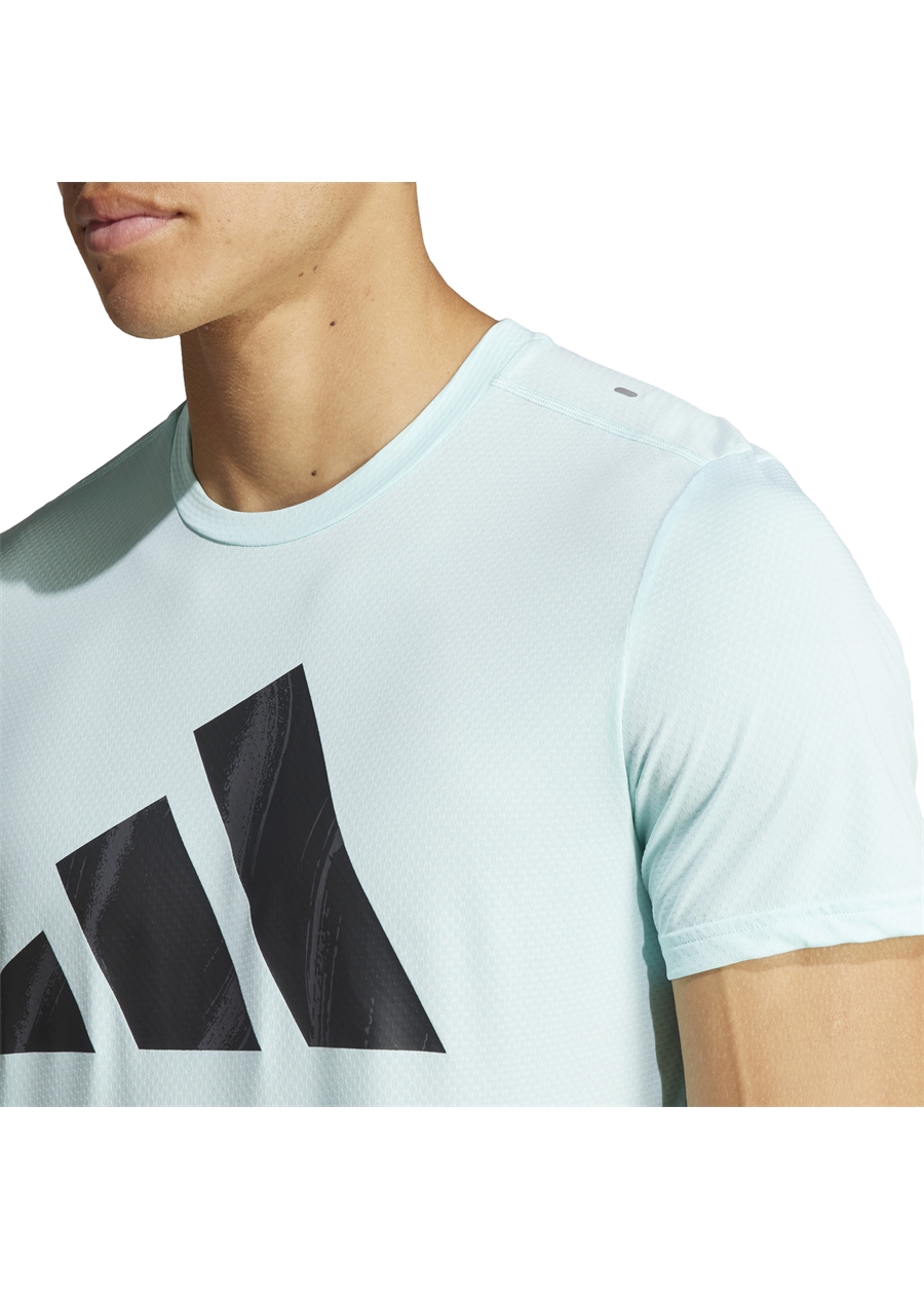 Adidas Mavi Erkek Bisiklet Yaka Baskılı T-Shirt IL2208 RUN IT BOS TEE SEFLAQ_3