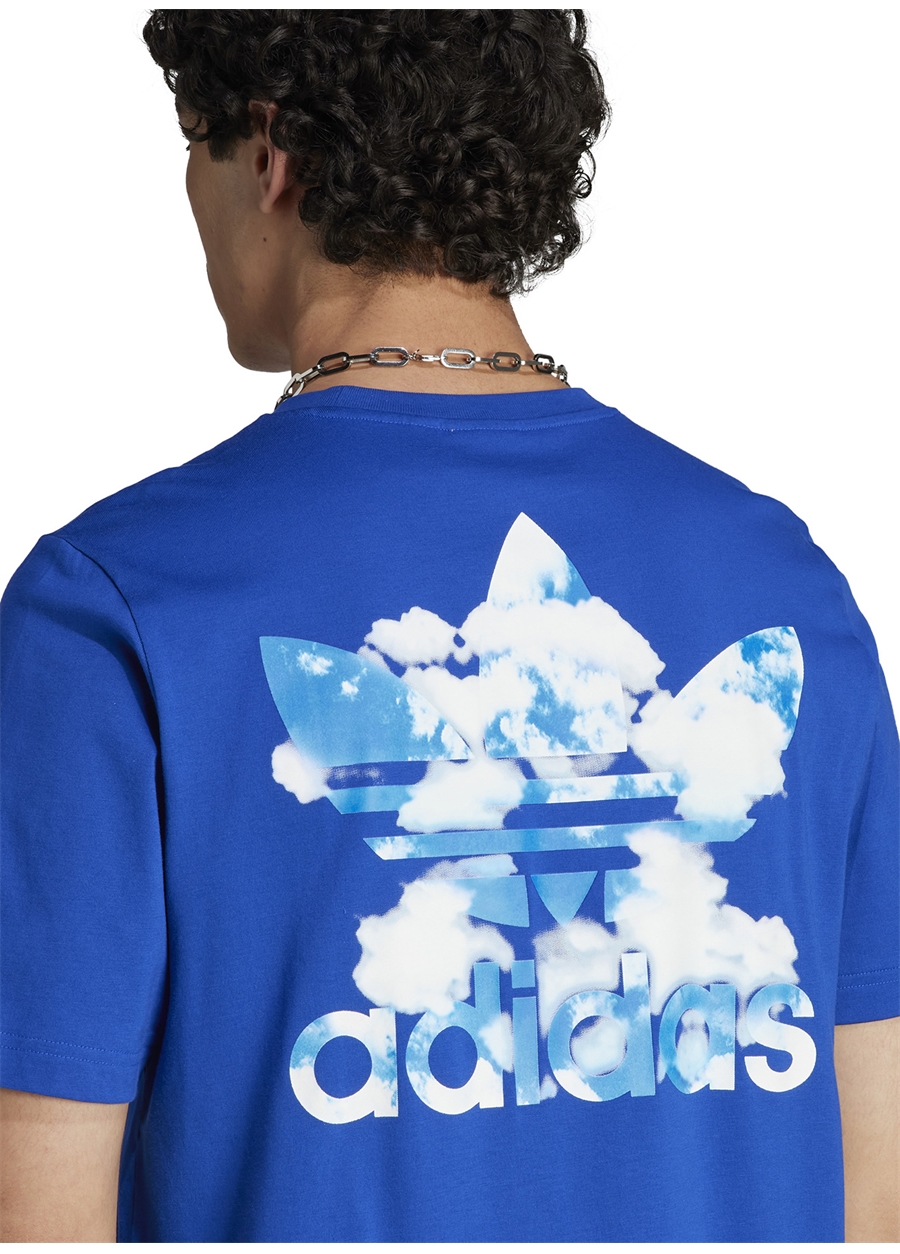 Adidas Lacivert Erkek Bisiklet Yaka T-Shirt IL5154 TS CLOUD TEE CROYAL_4