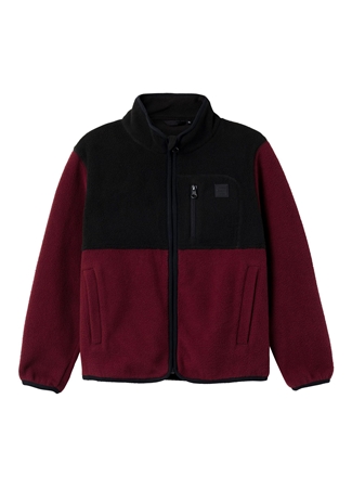 Name İt Bordo Kız Çocuk Fermuarlı Diyagonal Sweatmont NKNMEEKO FLEECE JACKET_4