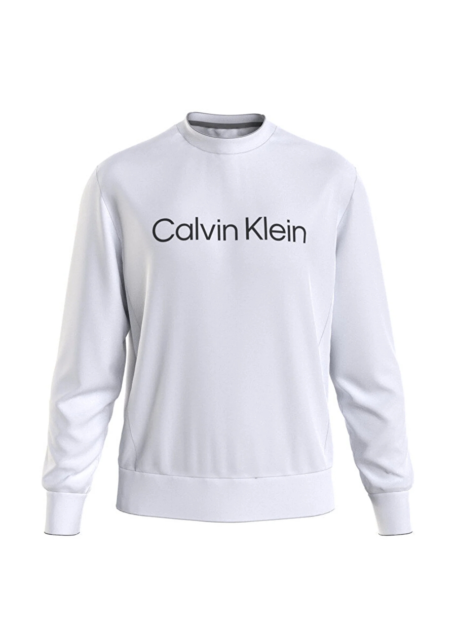 Calvin Klein Kapüşon Yaka Beyaz Erkek Sweatshırt K10K112772YAF