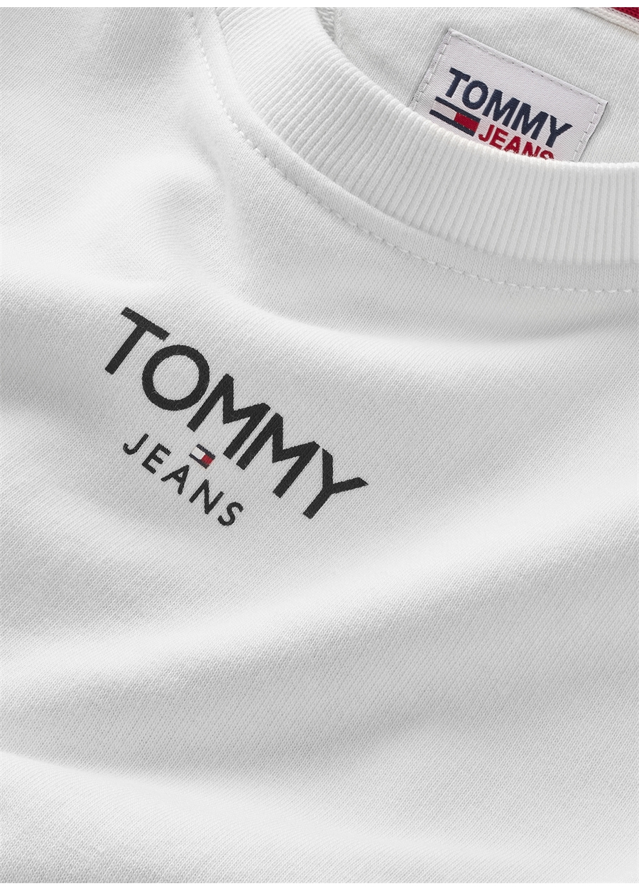 Tommy Jeans Bisiklet Yaka Beyaz Kadın Sweatshırt DW0DW16393YBR_2