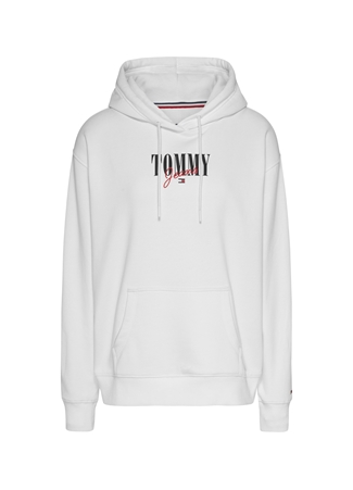 Tommy Jeans Kapüşon Yaka Beyaz Kadın Sweatshırt DW0DW16397YBR_0