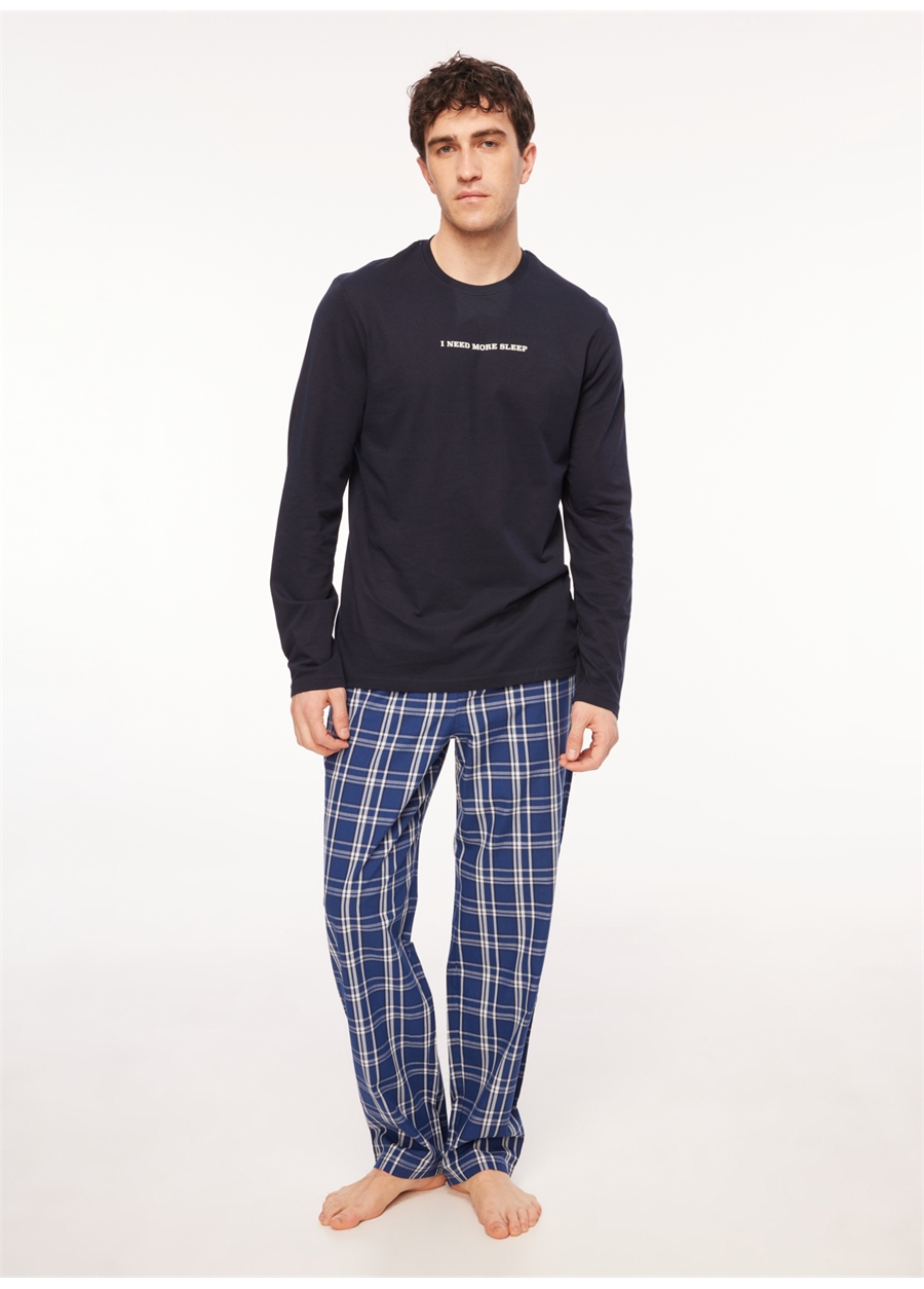 Marks & Spencer Koyu Lacivert Erkek Pijama Takımı 0534I