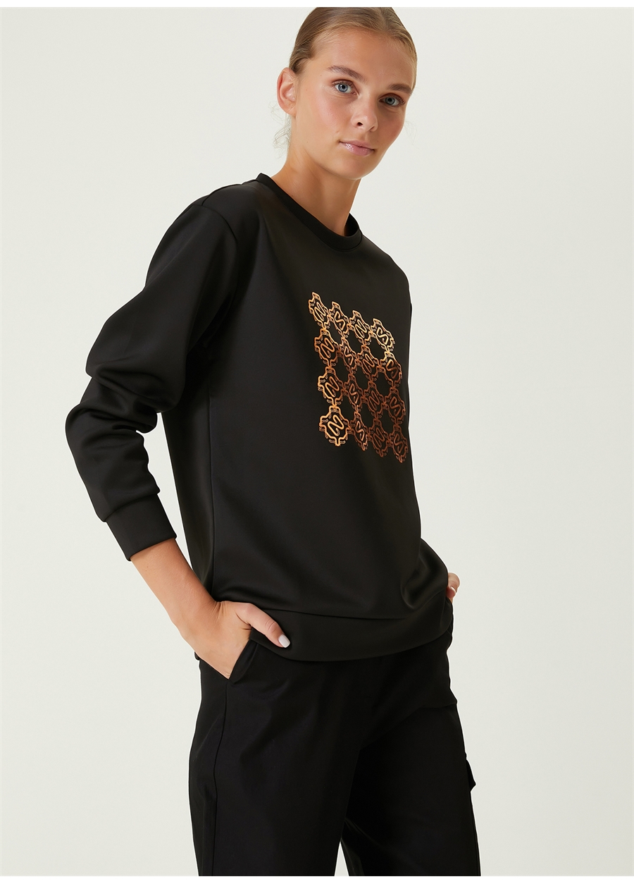 Network Siyah Kadın Sweatshirt 1089524_3