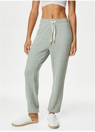 Marks & Spencer Mint Kadın Regular Fit Waffle Pijama Altı 1640P