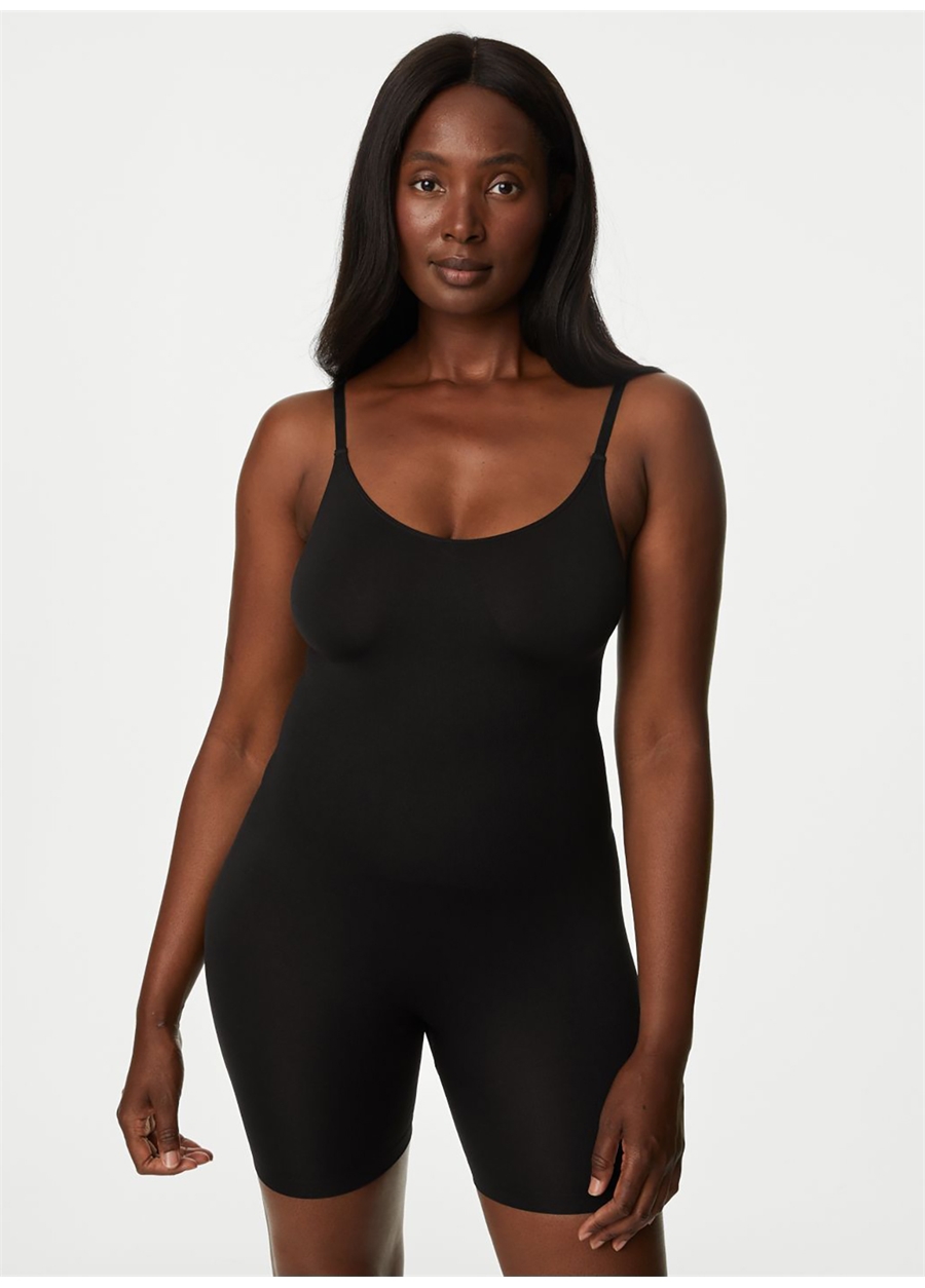 Marks & Spencer Siyah Kadın Cool Comfort Düşük Sıkılıkta Dikişsiz Body Korse 6780