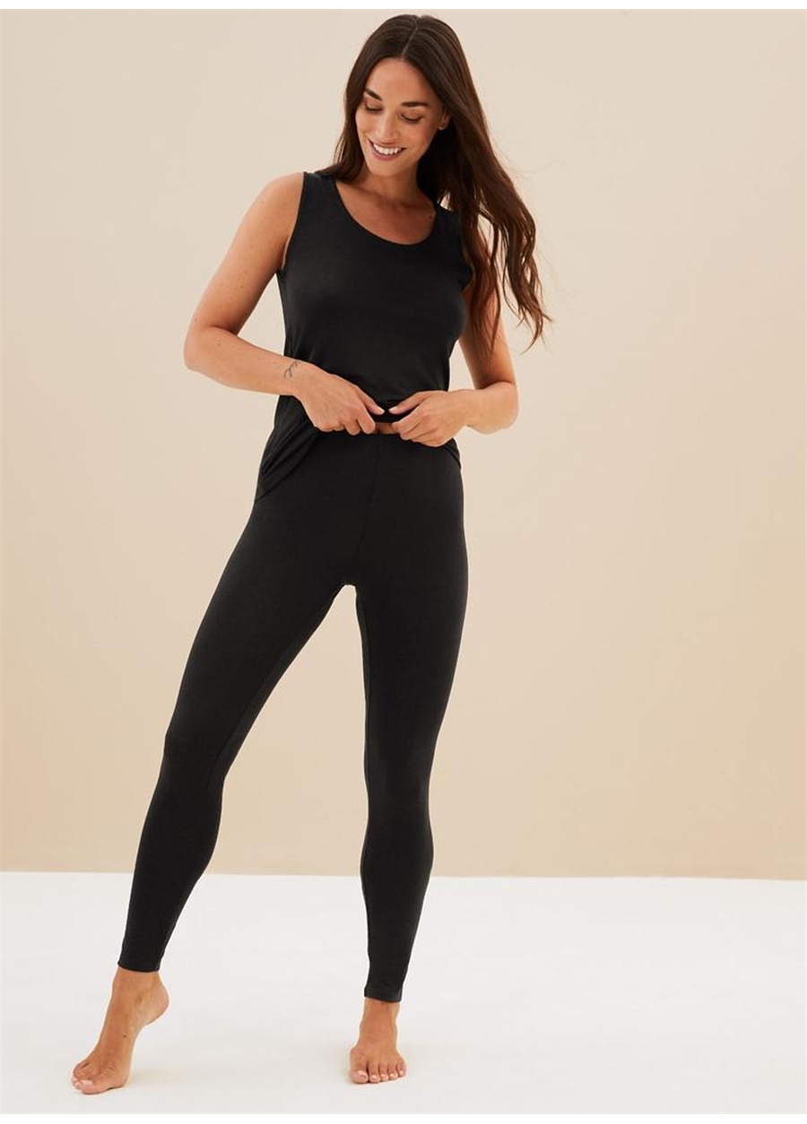 Marks & Spencer Siyah Kadın 2'Li Heatgen Legging Termal Tayt 7202