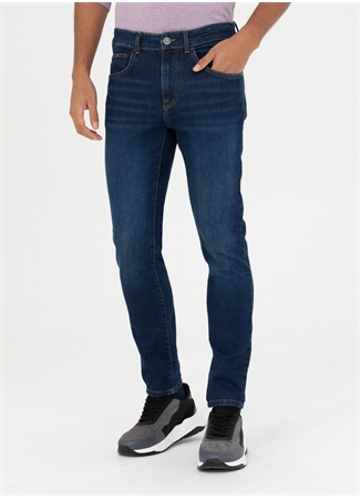 Pierre Cardin Normal Bel Normal Paça Slim Fit Lacivert Erkek Denim Pantolon BADELA_1