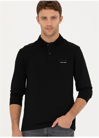 Pierre Cardin Polo Yaka Siyah Erkek Sweatshırt ELIT-K_2