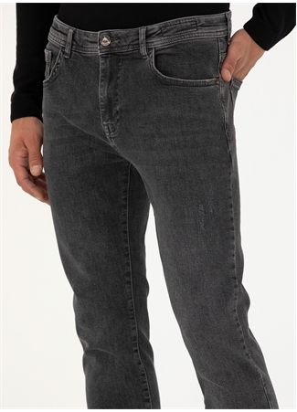 Pierre Cardin Normal Bel Normal Paça Slim Fit Antrasit Erkek Denim Pantolon LAPENA_5