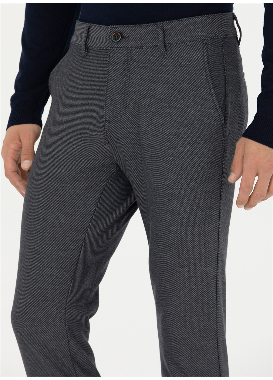 Pierre Cardin Normal Bel Normal Paça Slim Fit Lacivert Erkek Pantolon MAYON_5