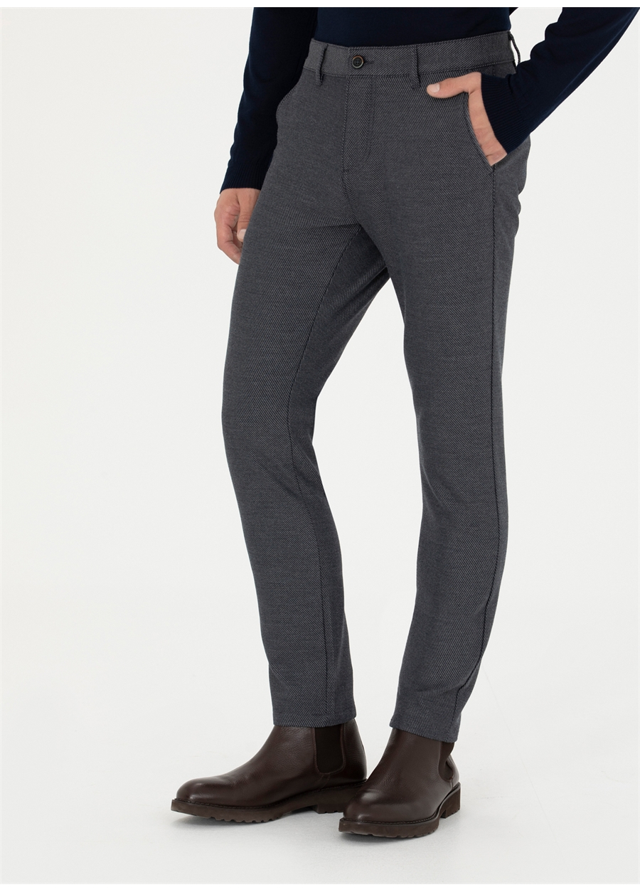 Pierre Cardin Normal Bel Normal Paça Slim Fit Lacivert Erkek Pantolon MAYON_1