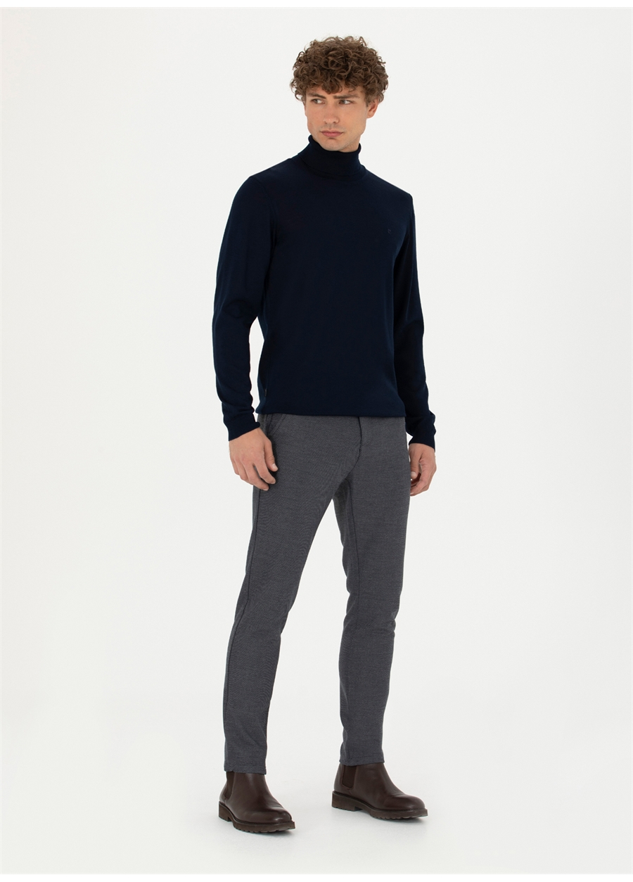 Pierre Cardin Normal Bel Normal Paça Slim Fit Lacivert Erkek Pantolon MAYON_2