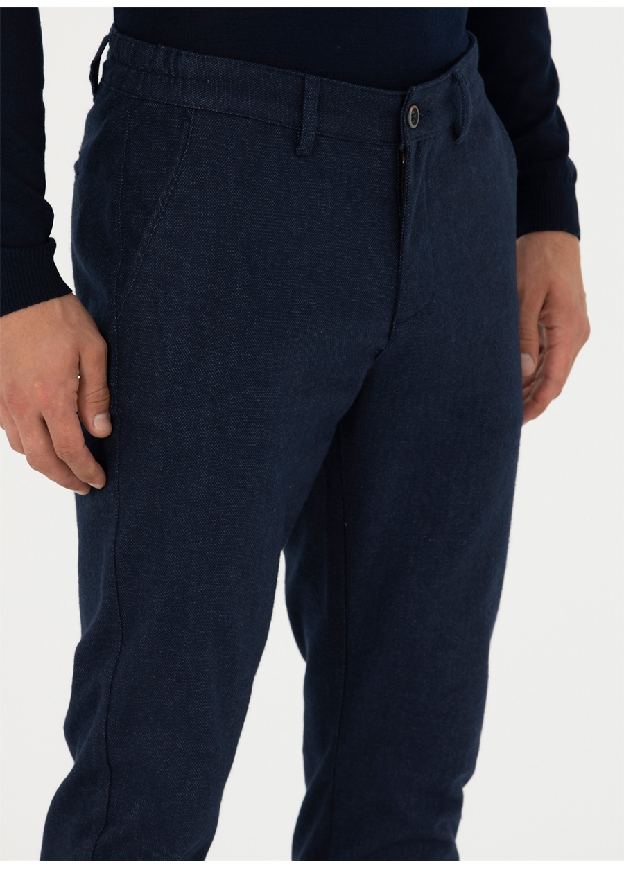 Pierre Cardin Normal Bel Normal Paça Slim Fit Lacivert Erkek Pantolon MARVINA_3