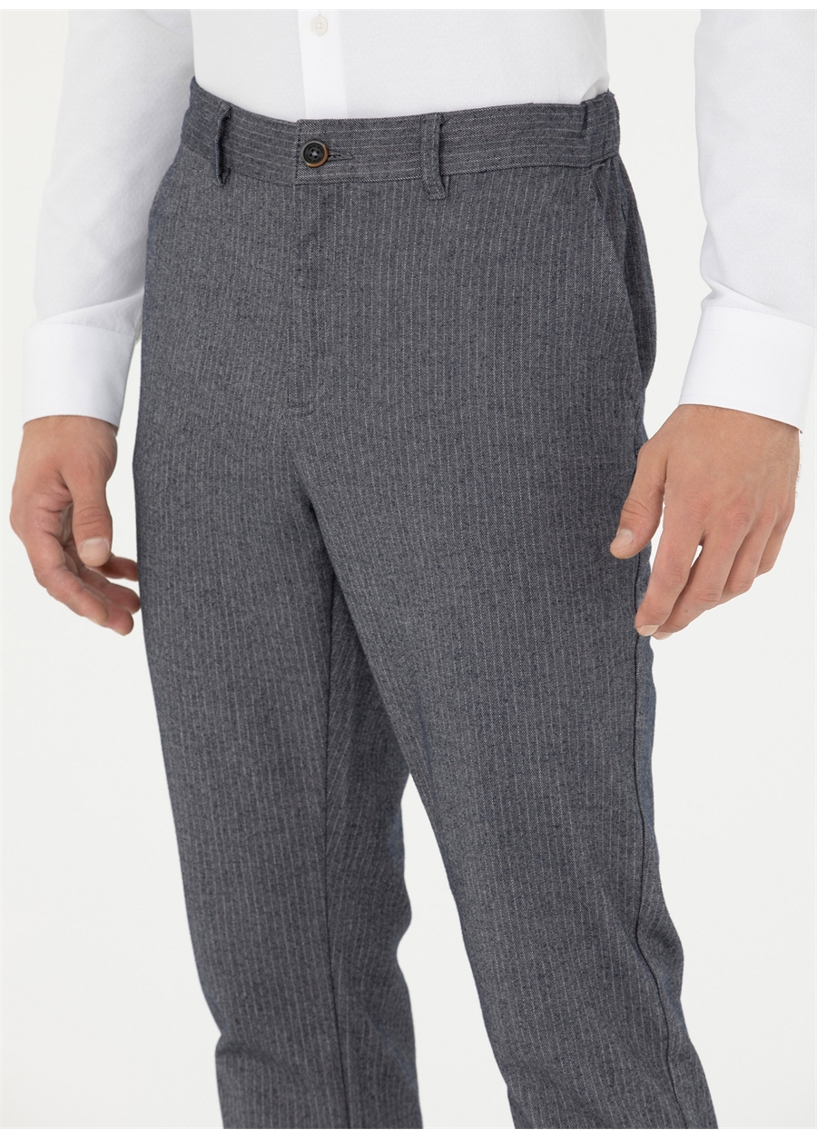 Pierre Cardin Normal Bel Normal Paça Slim Fit Açık Lacivert Erkek Pantolon NEVADA_5