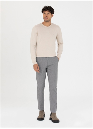 Pierre Cardin Normal Bel Normal Paça Slim Fit Gri Erkek Pantolon NEVADA_0