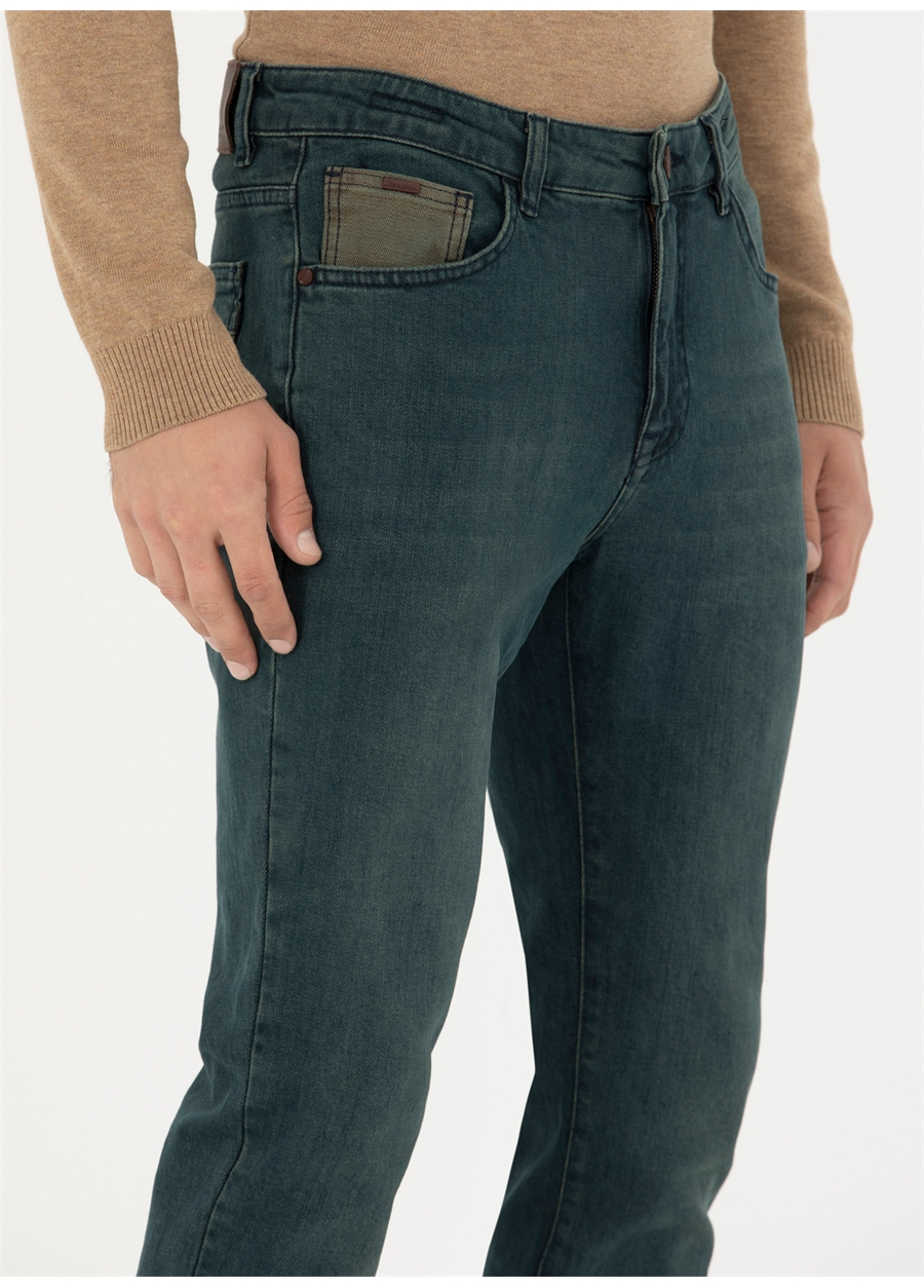 Pierre Cardin Normal Bel Normal Paça Slim Fit Mavi Erkek Denim Pantolon TINOS_4