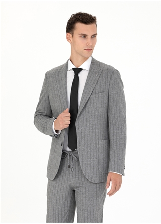 Pierre Cardin Normal Bel Slim Fit Gri Erkek Takım Elbise U49052/EXT_3