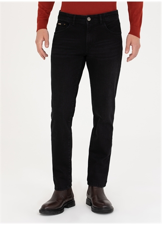 Pierre Cardin Normal Bel Normal Paça Straight Siyah Erkek Denim Pantolon WISNER_1