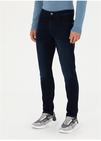 Pierre Cardin Normal Bel Normal Paça Slim Fit Lacivert Erkek Denim Pantolon YUKON