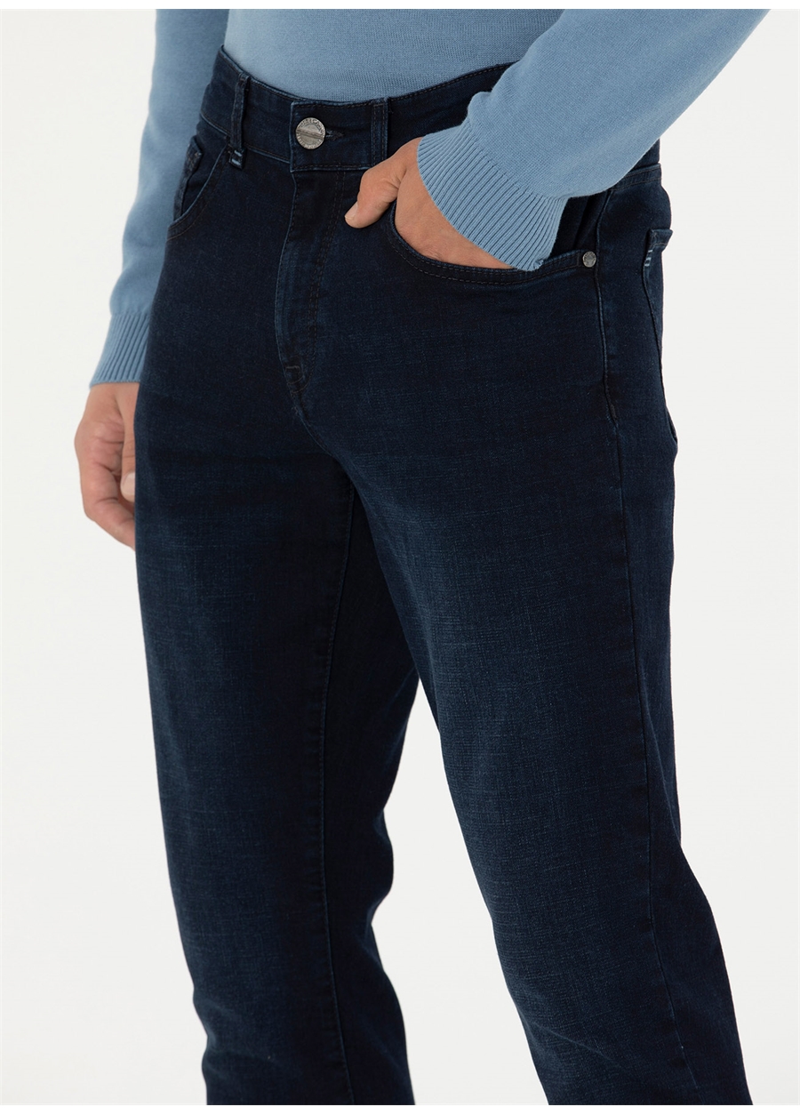 Pierre Cardin Normal Bel Normal Paça Slim Fit Lacivert Erkek Denim Pantolon YUKON_4