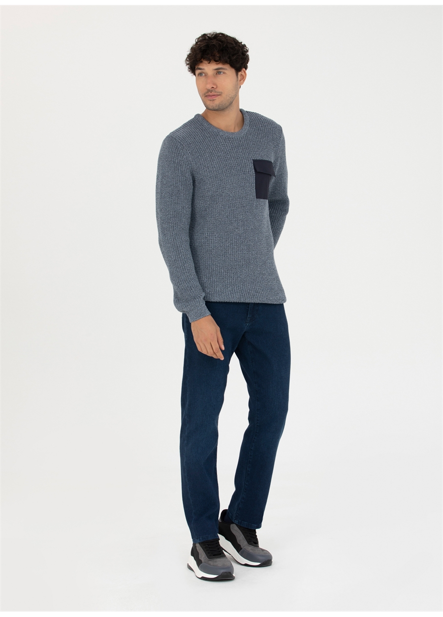 Pierre Cardin Normal Bel Normal Paça Straight Lacivert Erkek Denim Pantolon MIGUEL_2