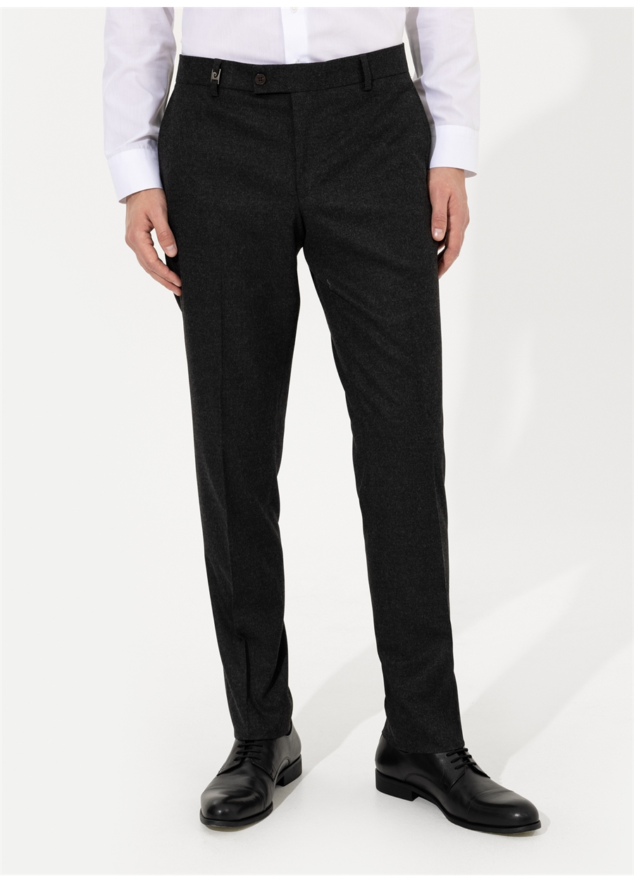 Pierre Cardin Normal Bel Normal Paça Slim Fit Antrasit Erkek Klasik Pantolon S09014/P_1