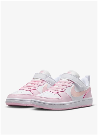 Nike Beyaz - Pembe Kız Çocuk Yürüyüş Ayakkabısı DV5457-105 COURT BOROUGH LOW PS_4