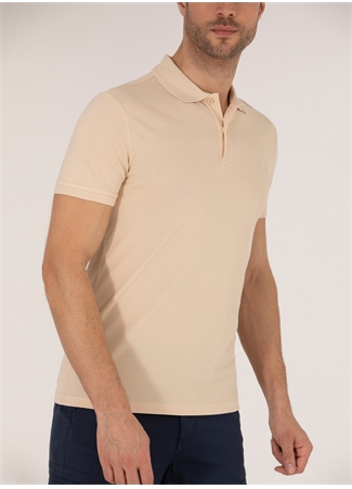 Pierre Cardin Düz Bej Erkek Polo T-Shirt ALTON-E_5