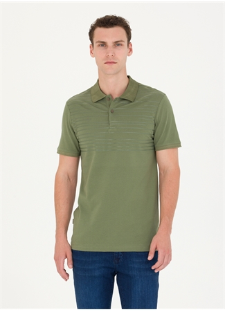 Pierre Cardin Baskılı Haki Erkek Polo T-Shirt PITINGA-E_2