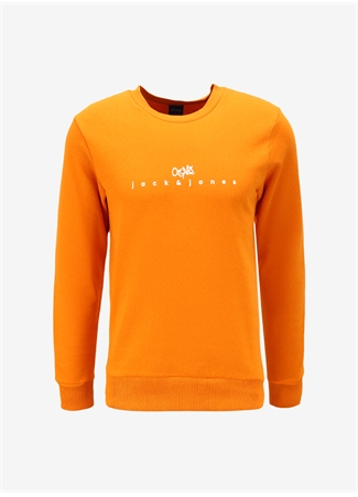 Jack & Jones Bisiklet Yaka Turuncu Erkek Sweatshırt 12261180_JORSILVERLAKE SWEAT CREW