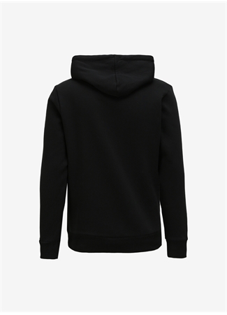 Jack & Jones Kapüşon Yaka Siyah Erkek Sweatshırt 12261178_JORBIG SWEAT HOOD EXC_1