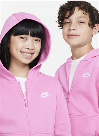 Nike Çocuk Pembe Kapüşonlu Sweatshirt FD3004-675 K NSW CLUB FLC HD FZ_2