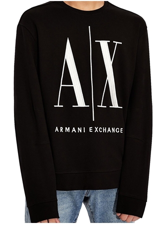 Armani Exchange Bisiklet Yaka Siyah Erkek Sweatshırt 8NZMPA 1200 BLACK_2