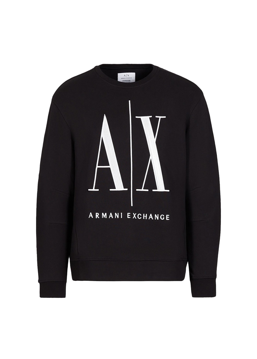 Armani Exchange Bisiklet Yaka Siyah Erkek Sweatshırt 8NZMPA 1200 BLACK_5