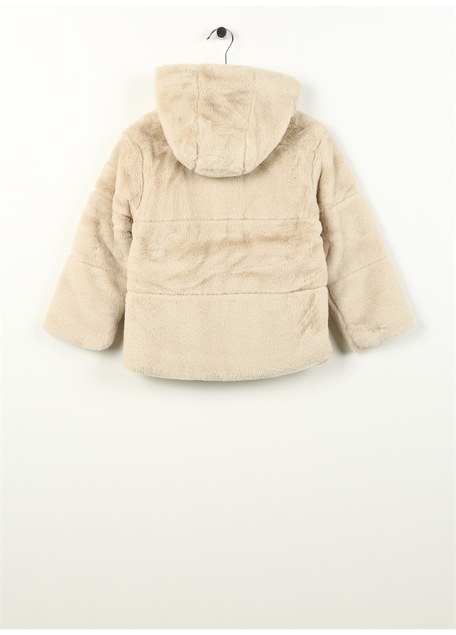 Name İt Krem Kız Bebek Mont NMFMOSA FAKE FUR JACKET W HOOD PB_1