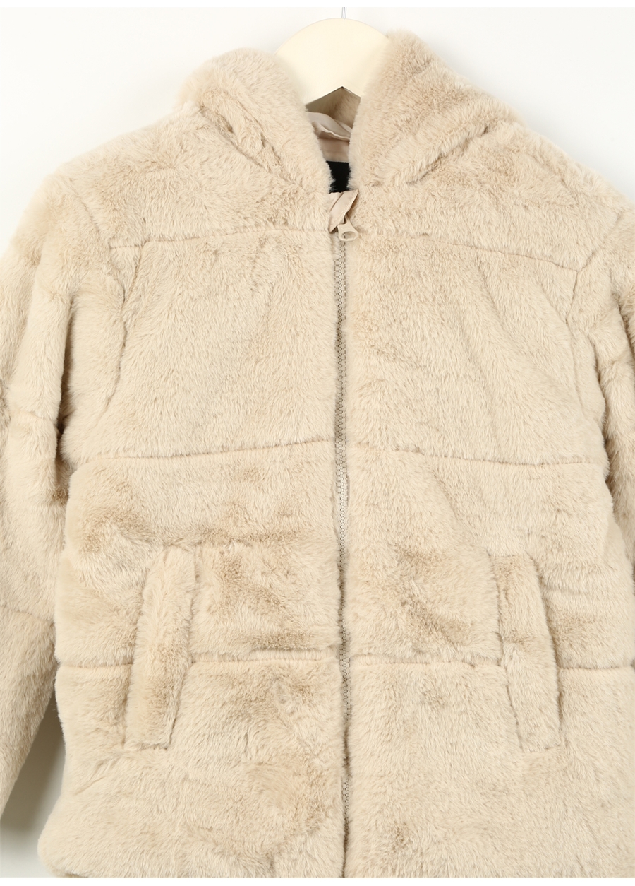 Name İt Krem Kız Bebek Mont NMFMOSA FAKE FUR JACKET W HOOD PB_2