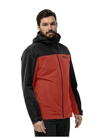 Jack Wolfskin Kırmızı Erkek Kapüşon Yaka Mont Taubenberg 3In1 Jkt M