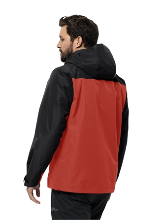 Jack Wolfskin Kırmızı Erkek Kapüşon Yaka Mont Taubenberg 3In1 Jkt M_1